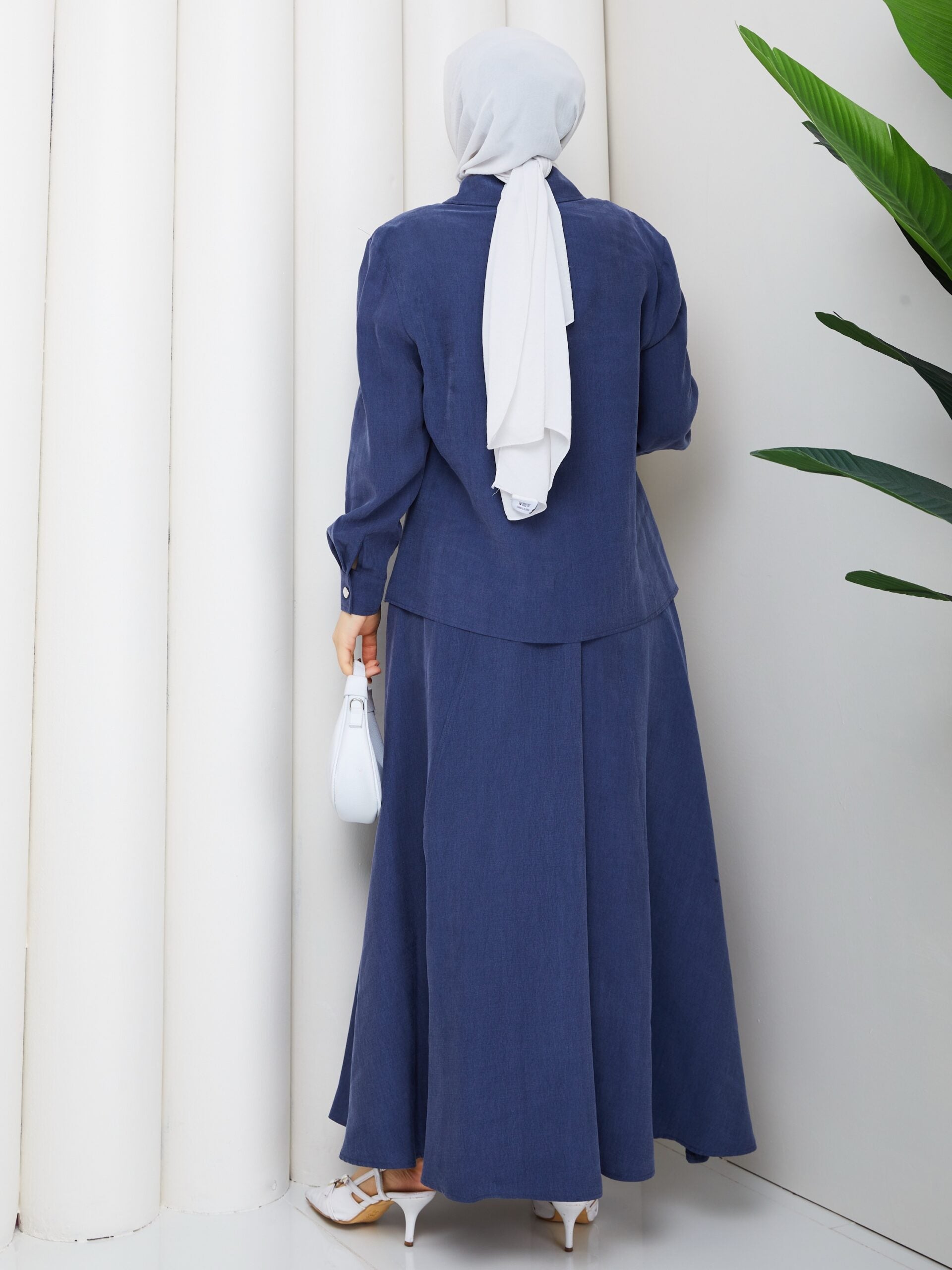 Tensel Kumaş İndigo İkili Takım
