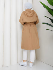 Camel Çıtçıtlı Trenç Kumaş