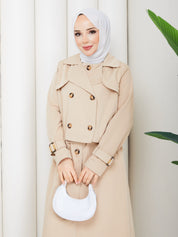 Pelerin Detaylı Trençkot Camel