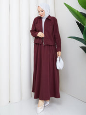 Modal Kumaş İkili Takım Bordo Renk