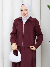 Modal Kumaş İkili Takım Bordo Renk
